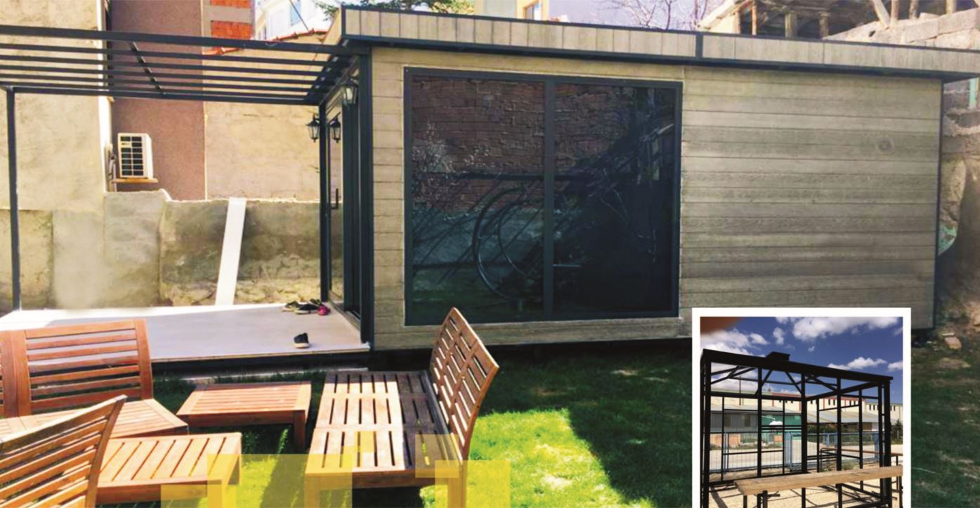 3x5 Winter Garden: Modern Living Space with Guillotine Glass