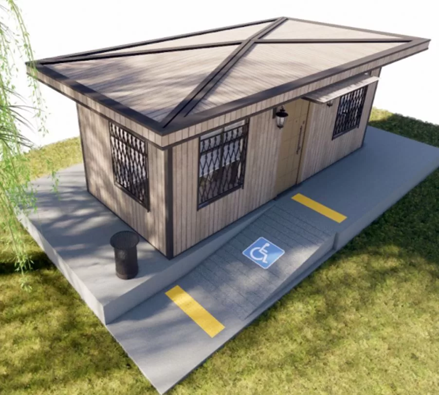 PVC Glass Office: Portable Workspace with Integrated WC