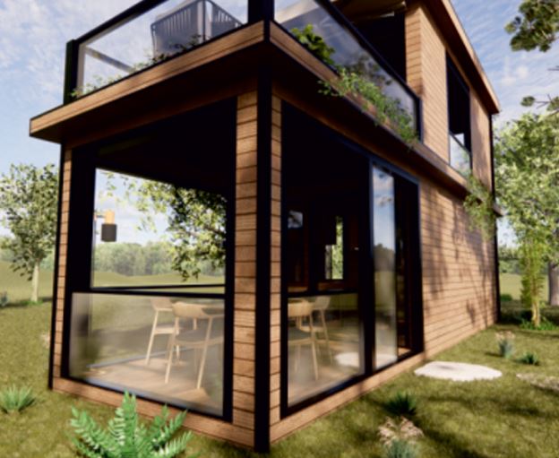 2-Storey Living Space with Terrace: Modern Architecture & Panoramic Comfort