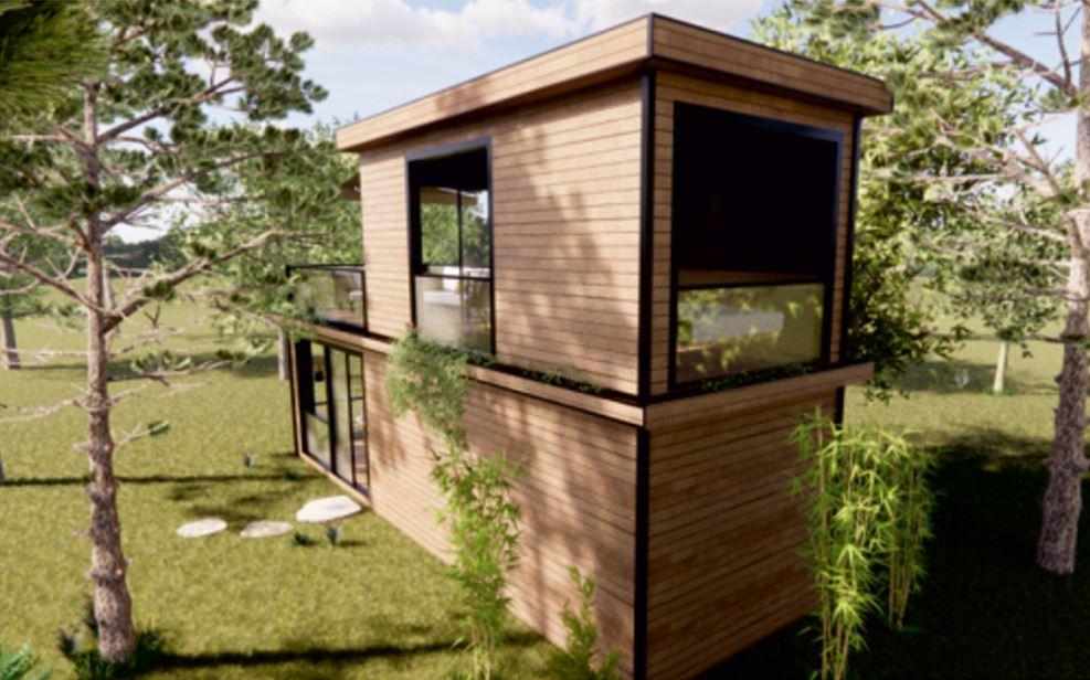 2-Storey Living Space with Terrace: Modern Architecture & Panoramic Comfort