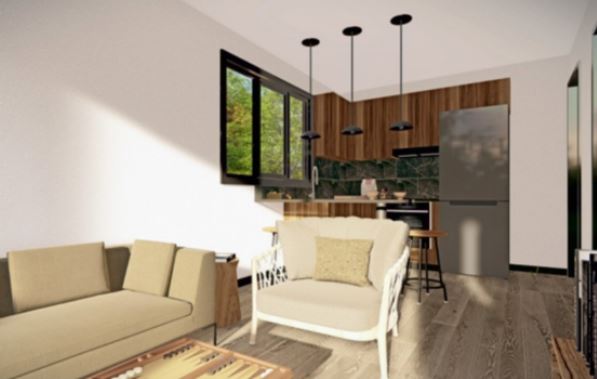 36 m² Living Space with Veranda: Panoramic Design and Fully Equipped Comfort