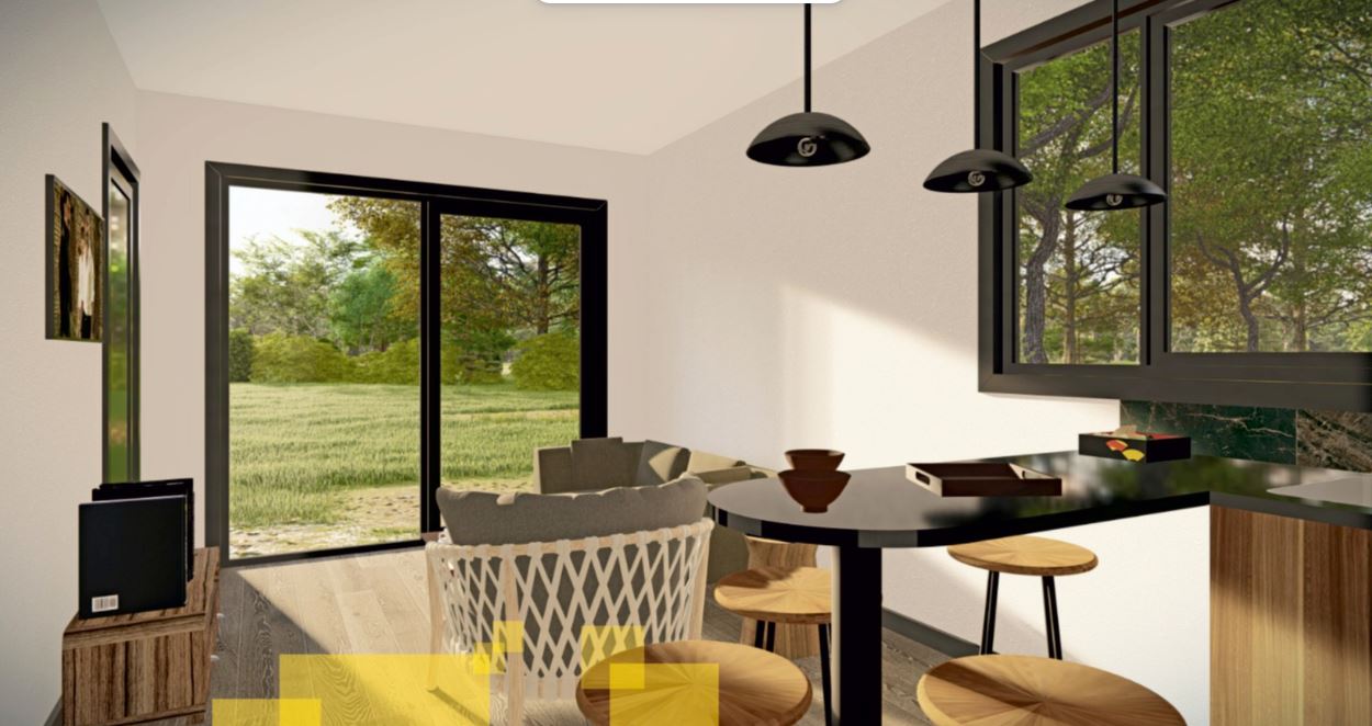 36 m² Living Space with Veranda: Panoramic Design and Fully Equipped Comfort