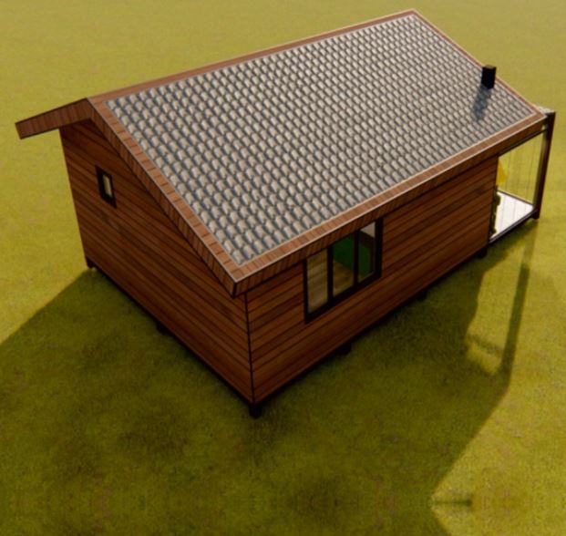 54 m² 1-Bedroom Veranda Living Space with Open Kitchen