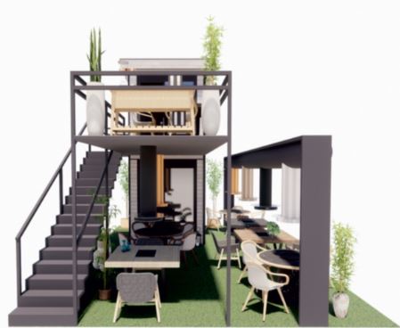 2-Storey (Duplex) Living Space: Modern Design with Guillotine Glass