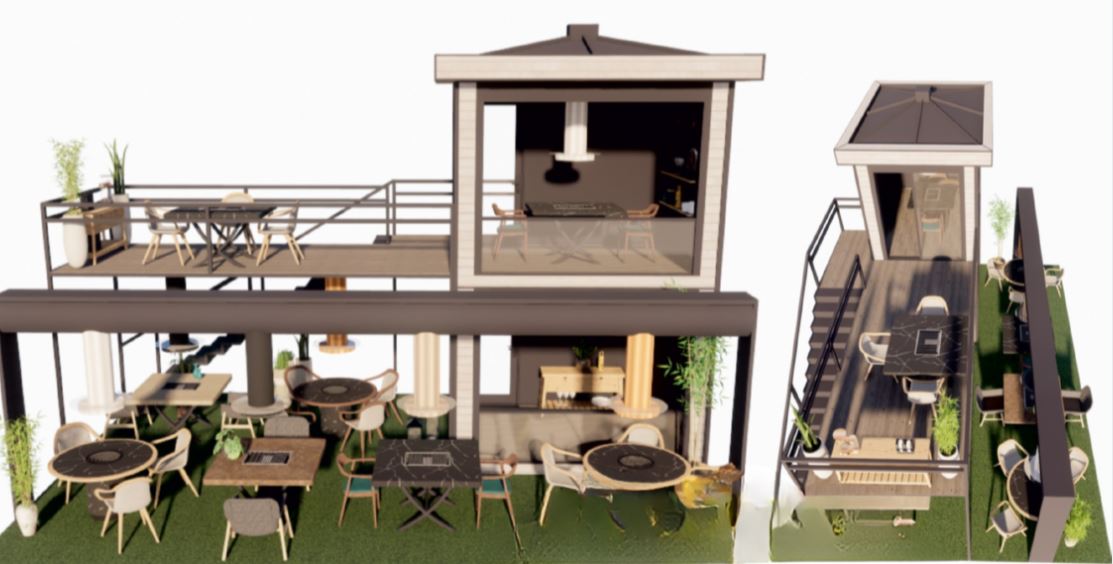 2-Storey (Duplex) Living Space: Modern Design with Guillotine Glass