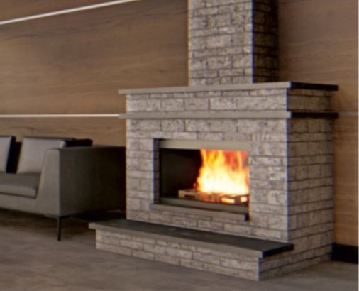 30 m² Living Space with Fireplace, Kitchen, and BBQ Area