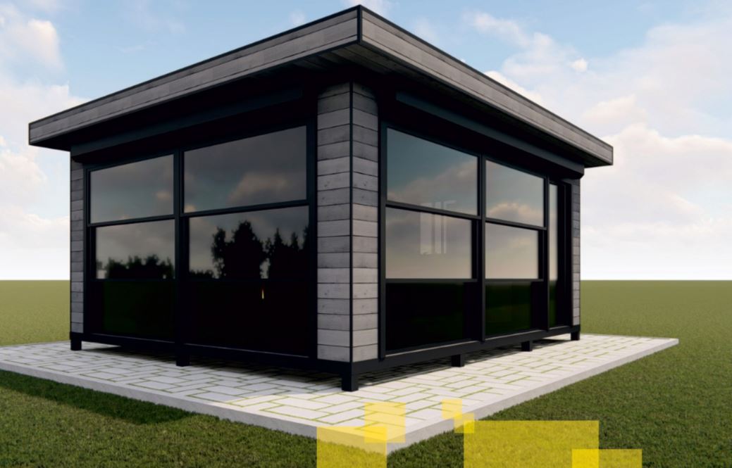 30 m² Living Space with Fireplace, Kitchen, and BBQ Area