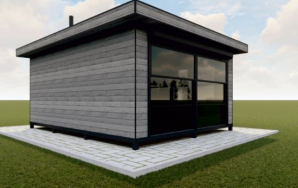 30 m² Living Space with Fireplace, Kitchen, and BBQ Area